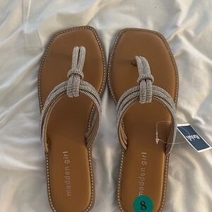 Madden Girl Brown and Silver Sandals